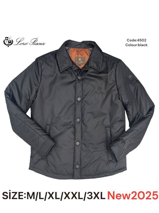 КИЇВ Чоловіча куртка Loro Piana M,L,XL,3XL,2XL утеплена чорна/синя