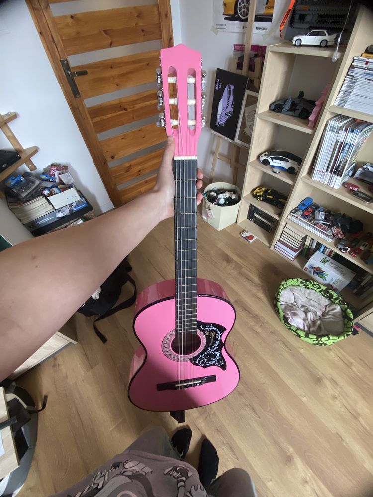 Gitara Akustyczna Różowa