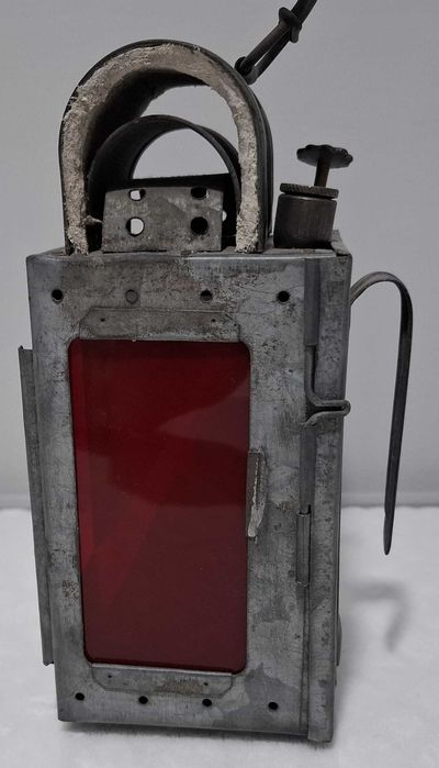 Lampa kolejowa, P.K.P, 13x10x21cm, 987g (Kolekcje, hobby, lampa)