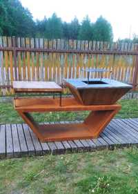 corten,grill kwadrat na szafce trapez ,waga 120 kg ,od producenta