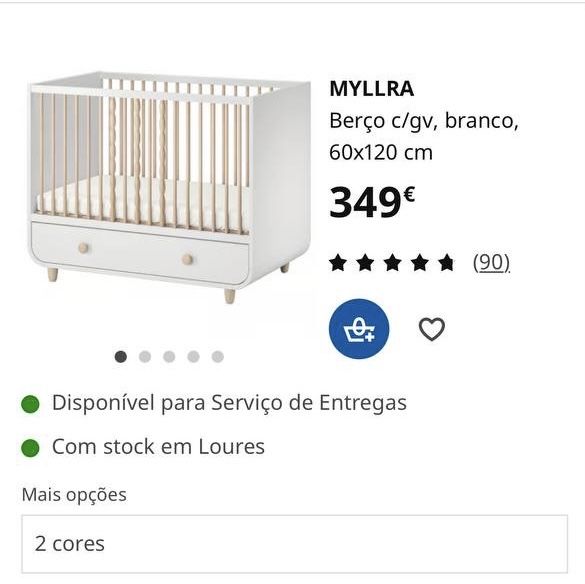 Berço + colchão ikea como novo