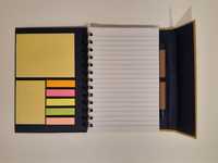 Notatnik - z długopisem i kolorowymi karteczkami