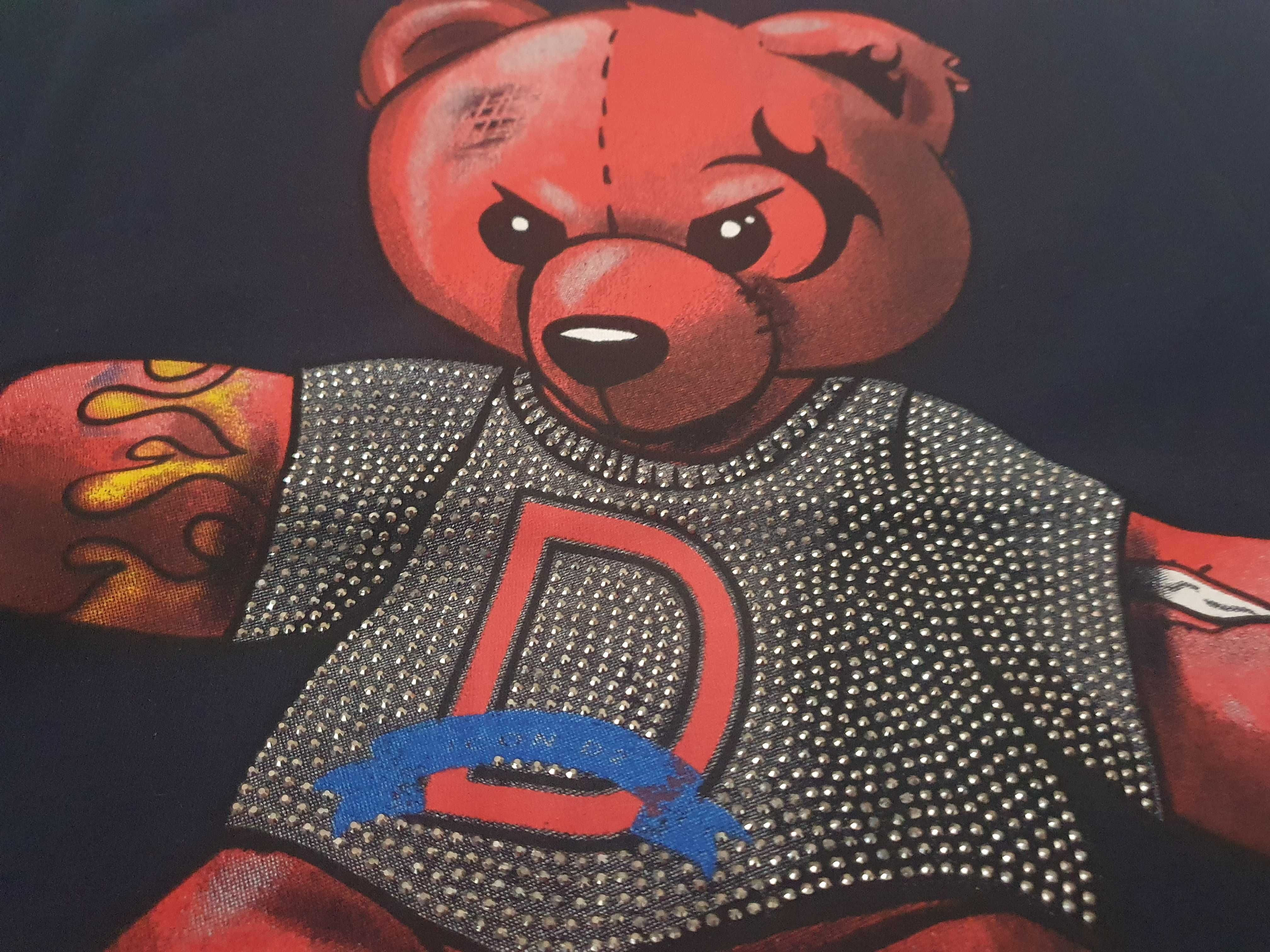 NOWA koszulka Dsquared2 Icon t-shirt miś Teddy L XL z misiem d2
