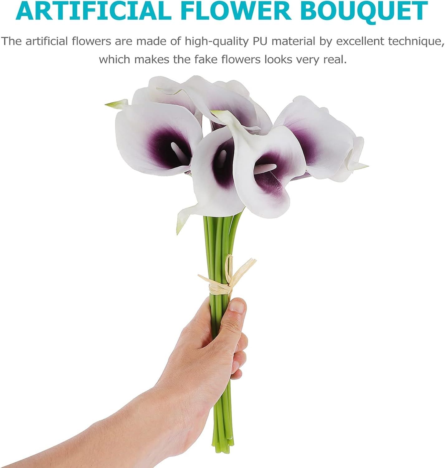 Sztuczny Bukiet Kwiatów Calla Lilia 20 Szt wys. 30 cm
