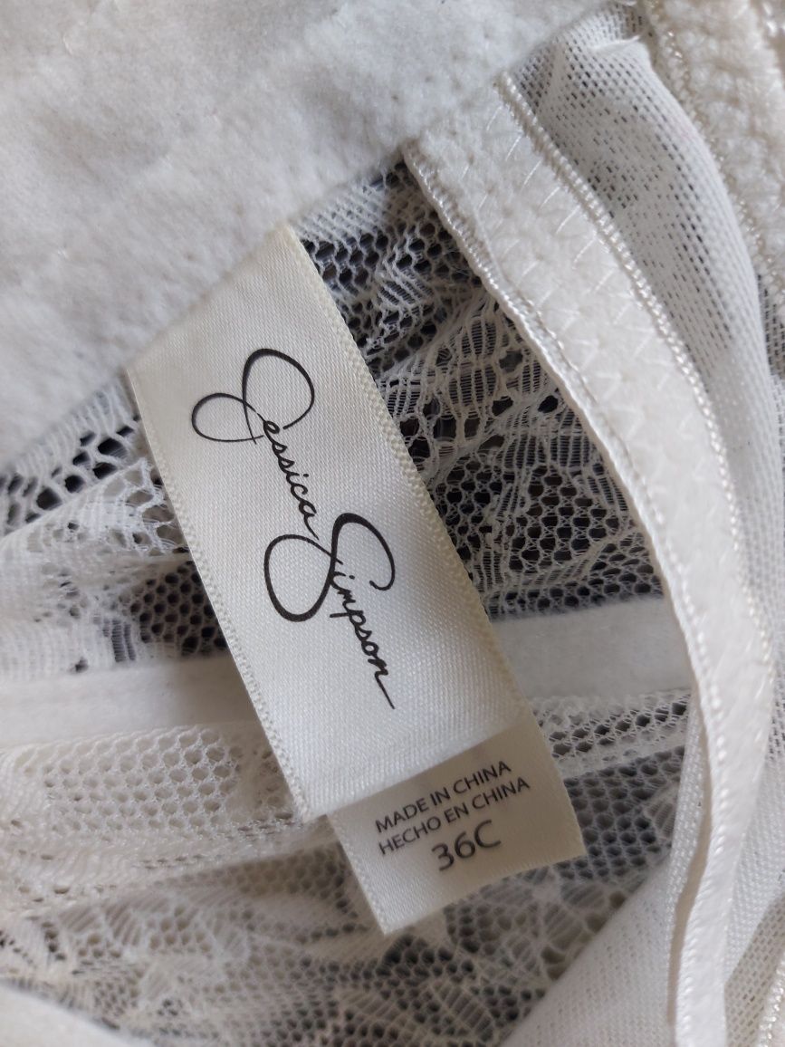 Nowy biustonosz z gorsetem roz 80C/36C Jessica Simpson śmietankowy