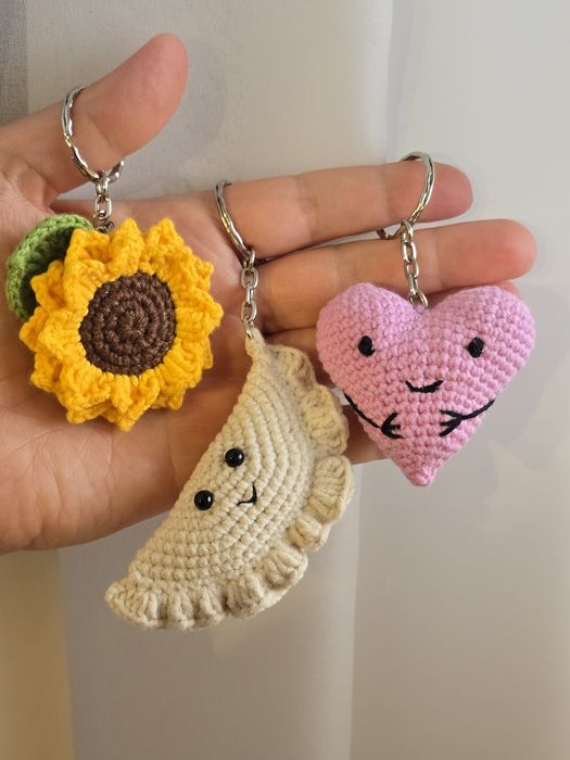 Breloczek na szydełku Słonecznik
