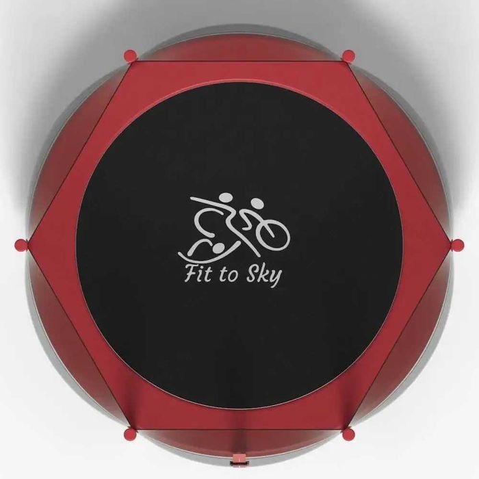 Батут FitToSky 140 см з сіткою червоний,синій