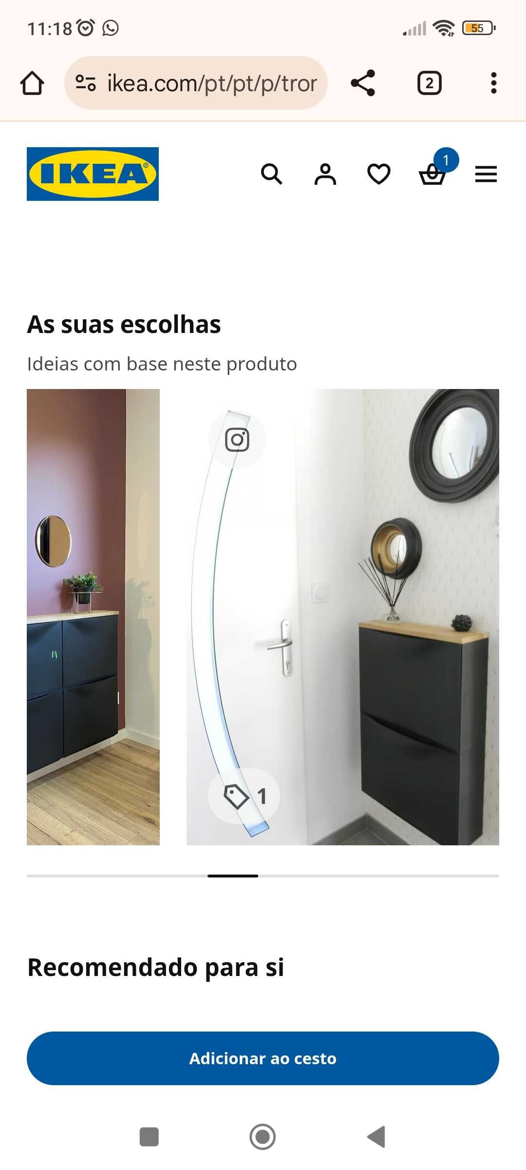 Sapateira/arrumação de parede