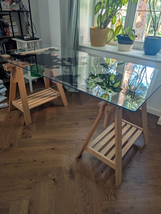 Ikea biurko na kozakach mapa świata 160x80