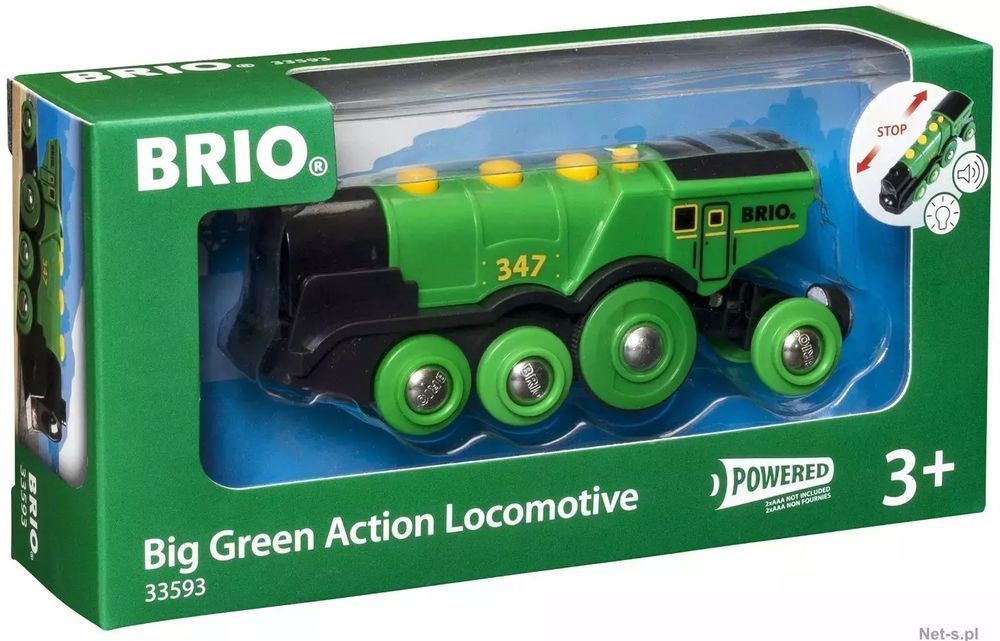 BRIO. Klasyczna zielona lokomotywa. Ravensburger