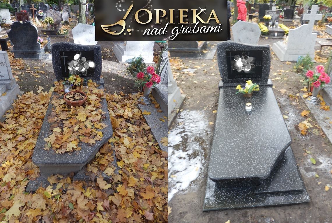 Sprzątanie grobów mycie grobów opieka nad grobami Renowacja Liter