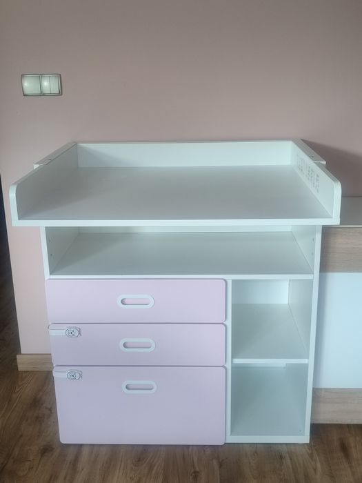 Komoda z przewijaniem IKEA SMASTAD różowa