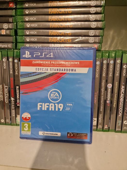 FIFA 19 pudelko premierowe folia ps4 ps5 PlayStation 4 5