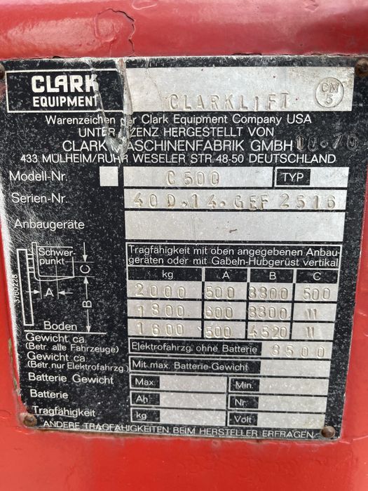 Wózek widłowy CLARK USA – 4 cylindrowy Diesel
