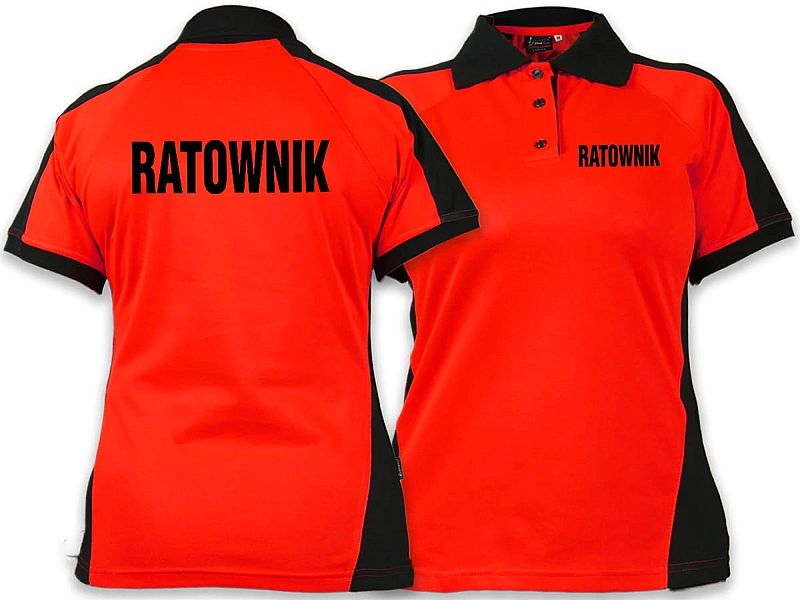 Koszulka Polo RATOWNIK damska FLUO (S)