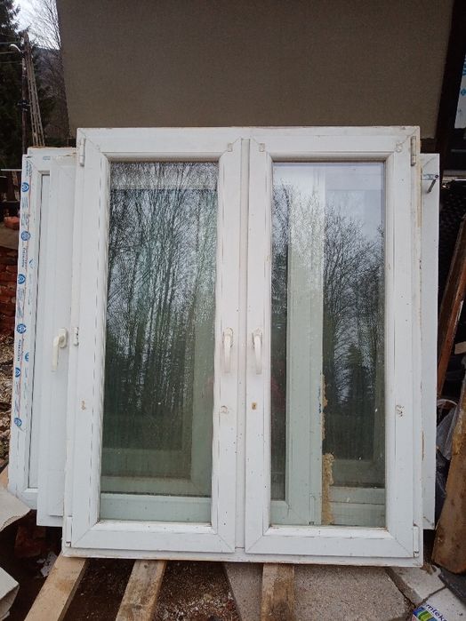 Okna PCV biale 2 sztuki