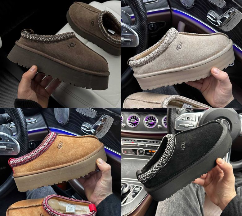 Женские тапочки UGG Tasman Platform 36-41 Натур Овчина! Хит Зимы! Топ
