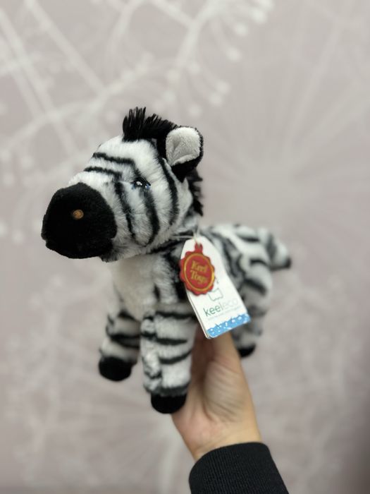 Мʼяка плюшева іграшка мягкая игрушка зебра 25 см