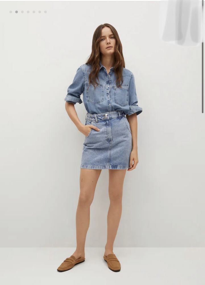 Джинсова спідниця Mango Zara XS S (джинсовая юбка)