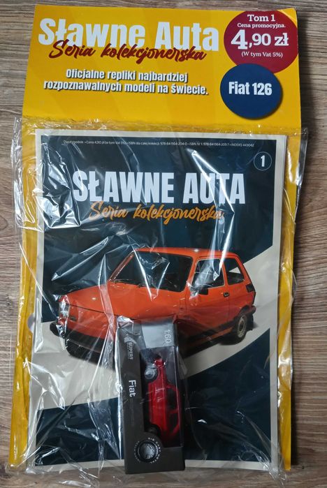 Gazetka Sławne Auta Seria Kolekcjonerska z modelem Fiat 126