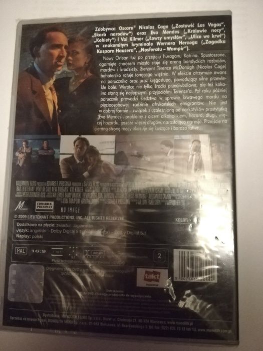 Zły Porucznik nowy film DVD w folii, Nicolas Cage i Eva Mendes