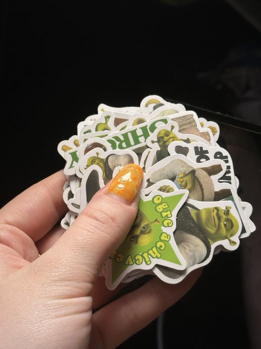 Смешные Наклейки Шрек в блокнот стикеры Shrek стикерпак Шрэк