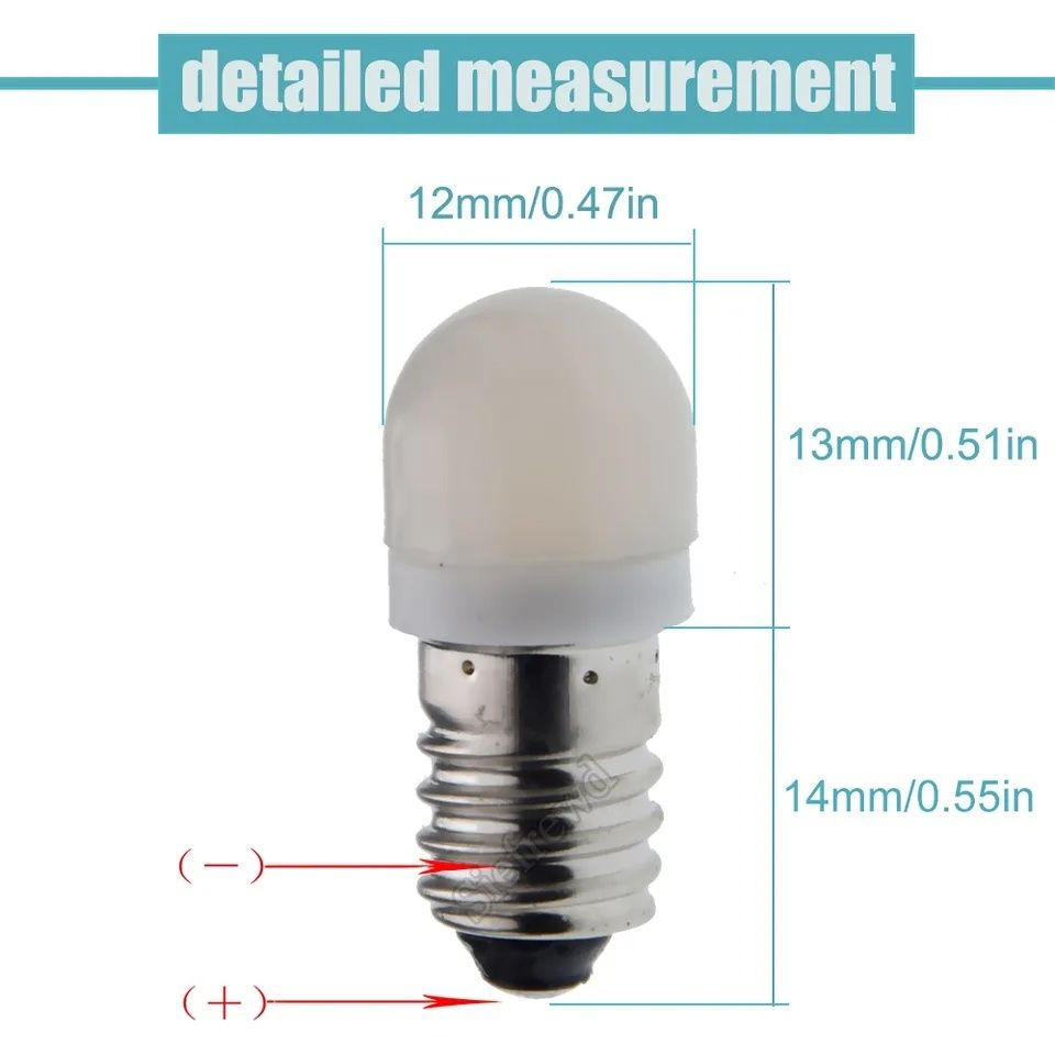 Цоколь E10 лампочка LED