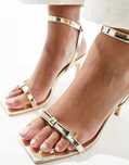 Glamorous 38 Złote Sandały Na Szpilce R13020