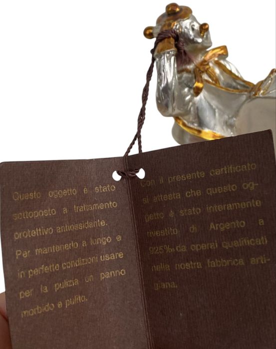 Estatueta de Palhaço Revestido a Prata 925