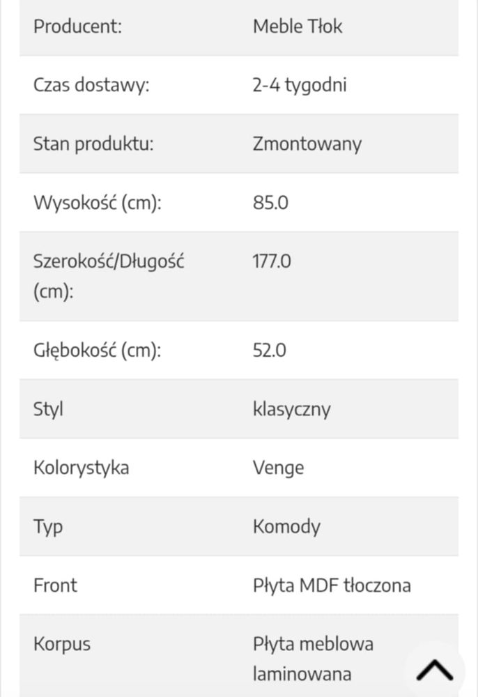 Komoda/szafa/kredens meble do salonu zestaw