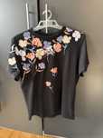 Czarna męska koszulka Floral Adidas Original z nadrukiem M unikat