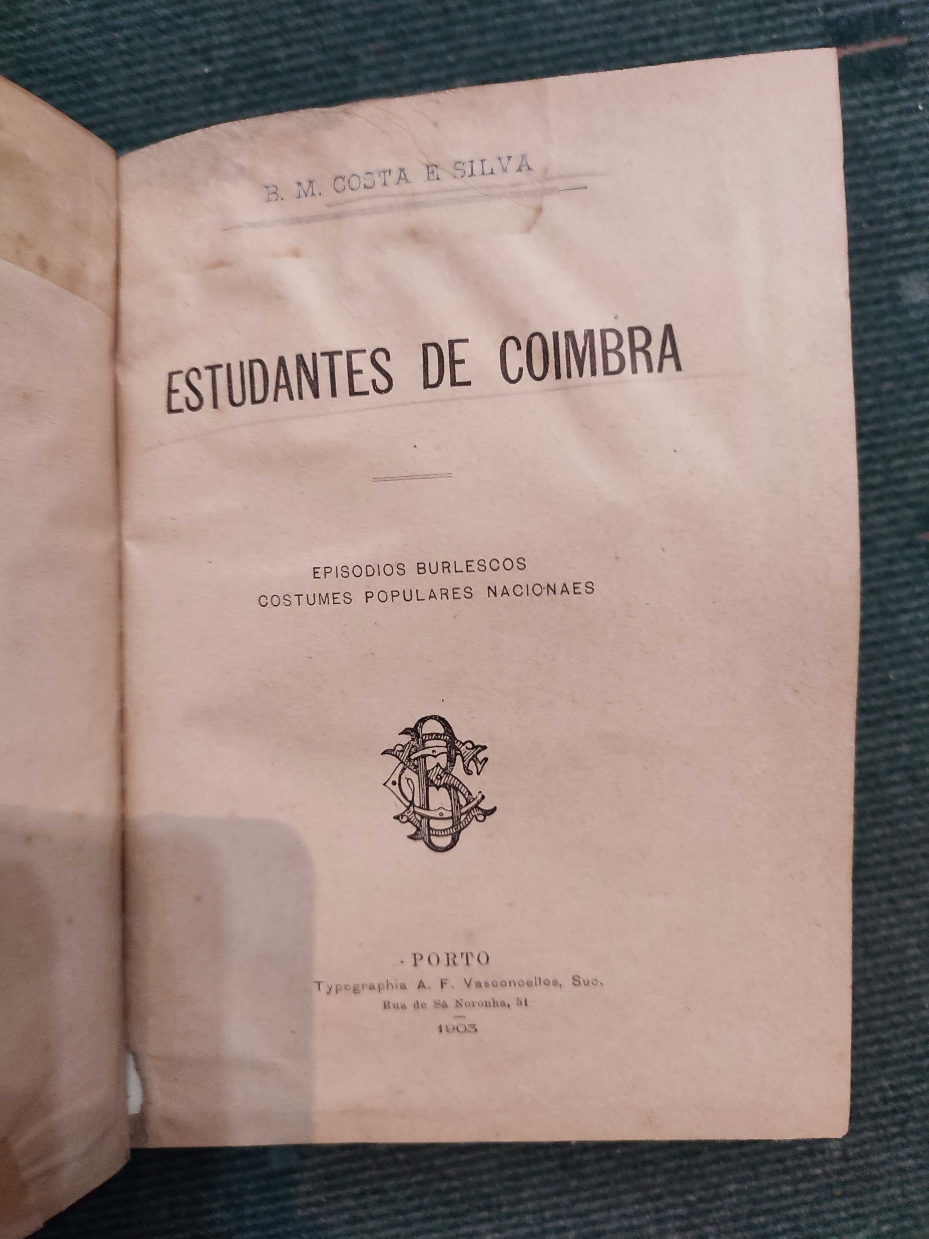 Estudantes de Coimbra - B. M. Costa e Silva - 1903