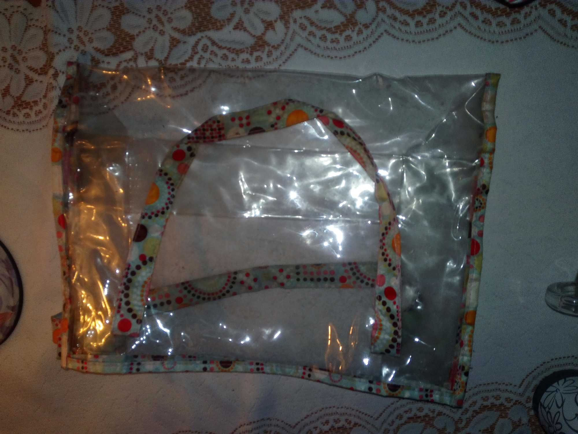 Przeźroczysta torba plażowa / torenka z etui / poażówka