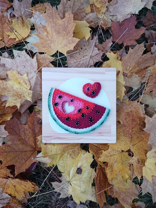 Картина із ниток. Кавун. Подарунок