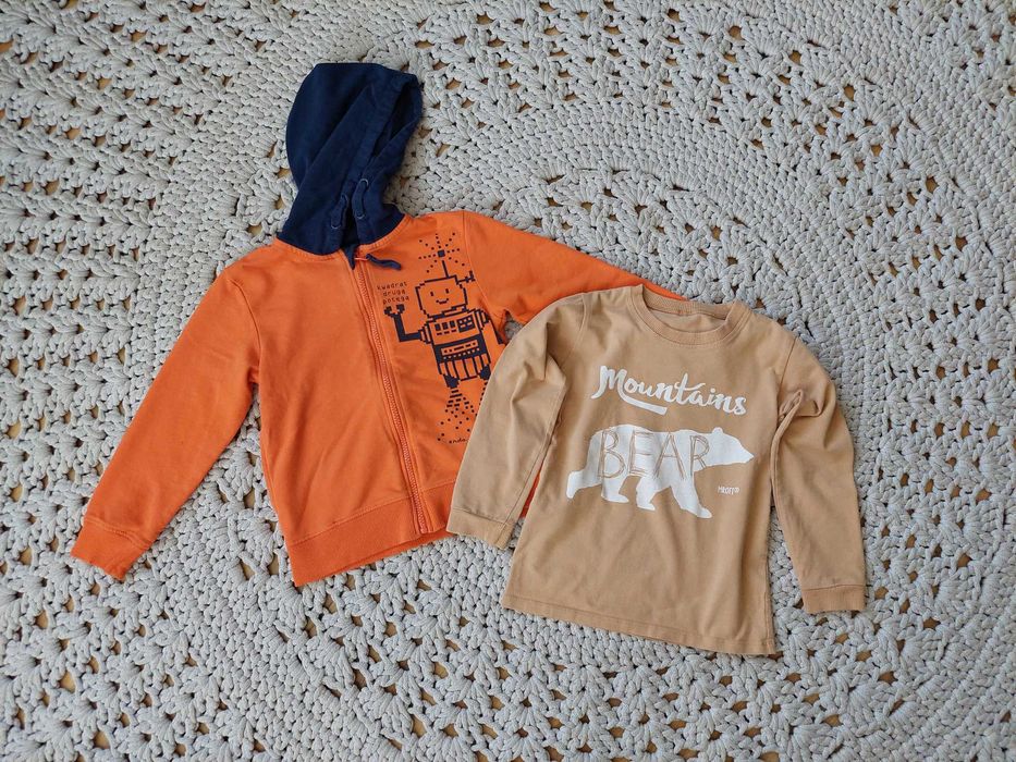 Bluza + bluzka długi rękaw chłopiec roz. 110