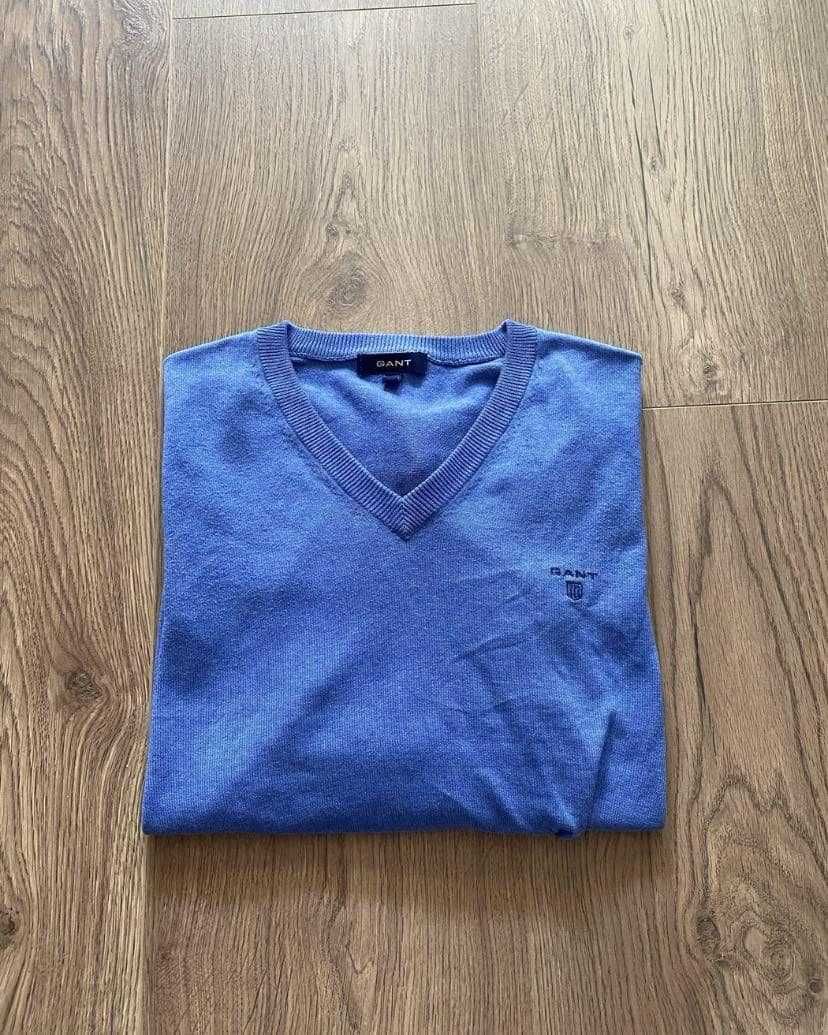 Sweter niebieski gant