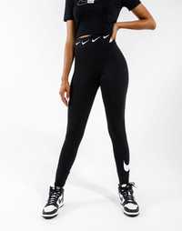 Черные женские спортивные лосины леггинсы штаны Nike Pro combat M