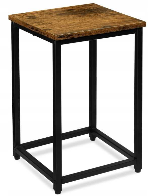 Kwietnik Stojący Stojak Metalowy na Kwiaty Loft Czarny 42cm
