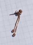 Серьгв золотая 375 пр, 0,29 г.