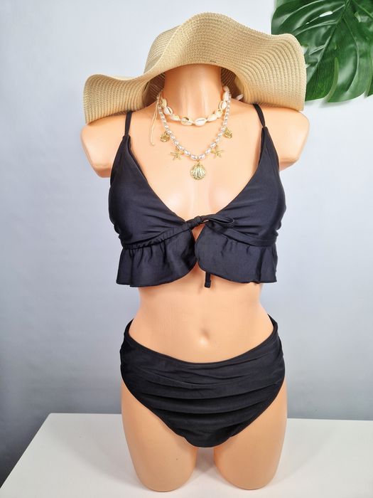 Strój kostium kąpielowy dwuczęściowy L 40 nowy czarny