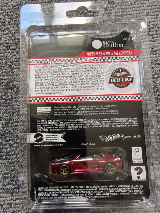 Hot Wheels rlc Nissan Skyline GT-R, R34