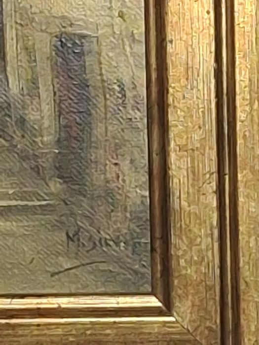 Quadro óleo sobre tela motivo lisboa antiga