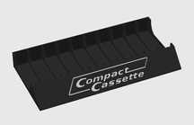 3x Stojak podstawka na kasety magnetofonowe Compact Cassette