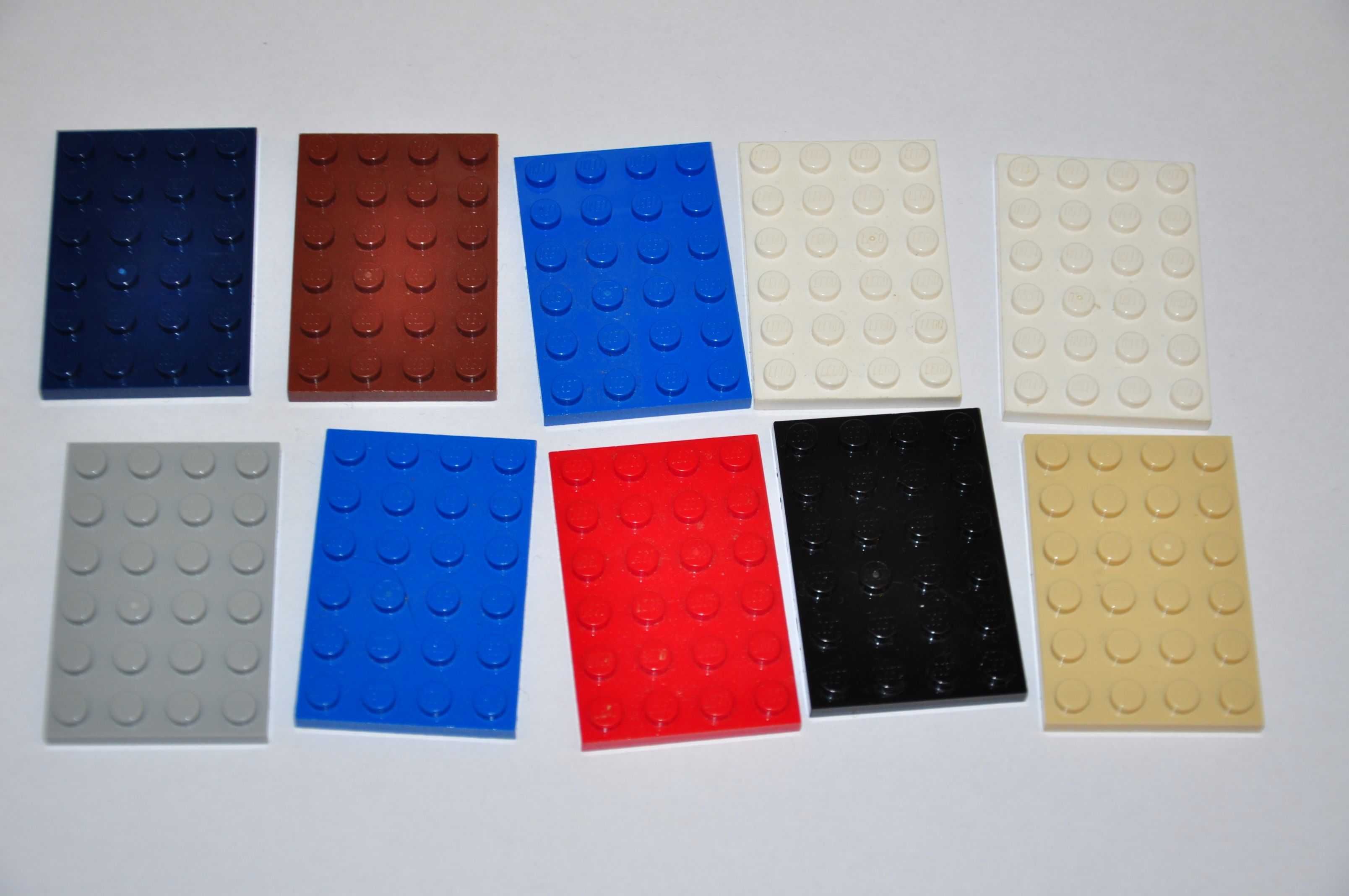L1758. LEGO - Plate 4x6 mix kolorów, 10 szt.