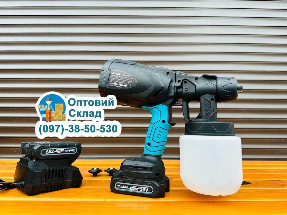 Аккумуляторный краскопульт Makita MTW800 BL Фарбопульт 30см 36V-6A XGT