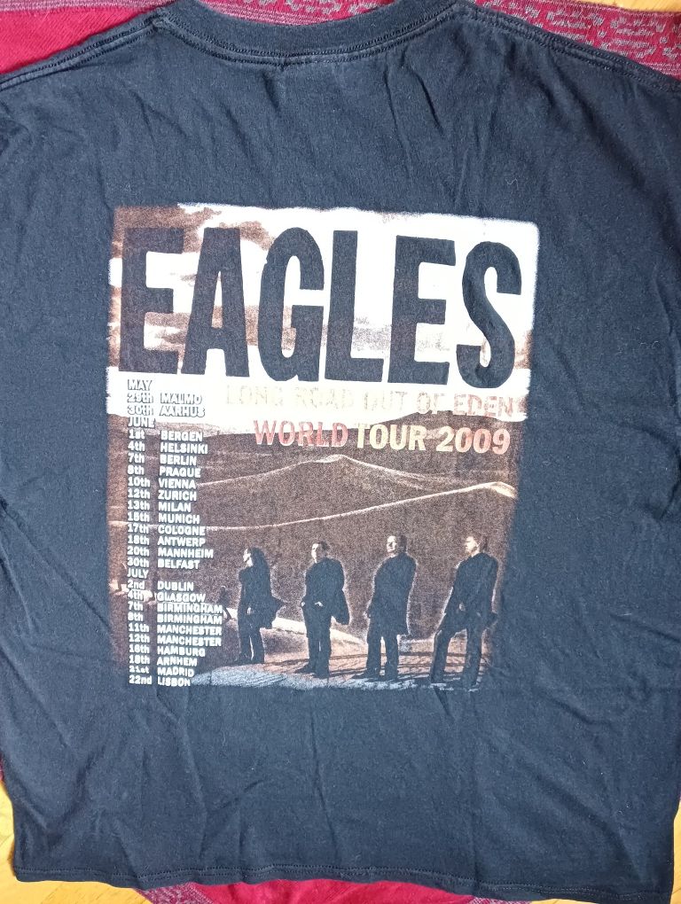 Koszulka z koncertu The Eagles L/XL tshirt Henley Frey merch bawełna