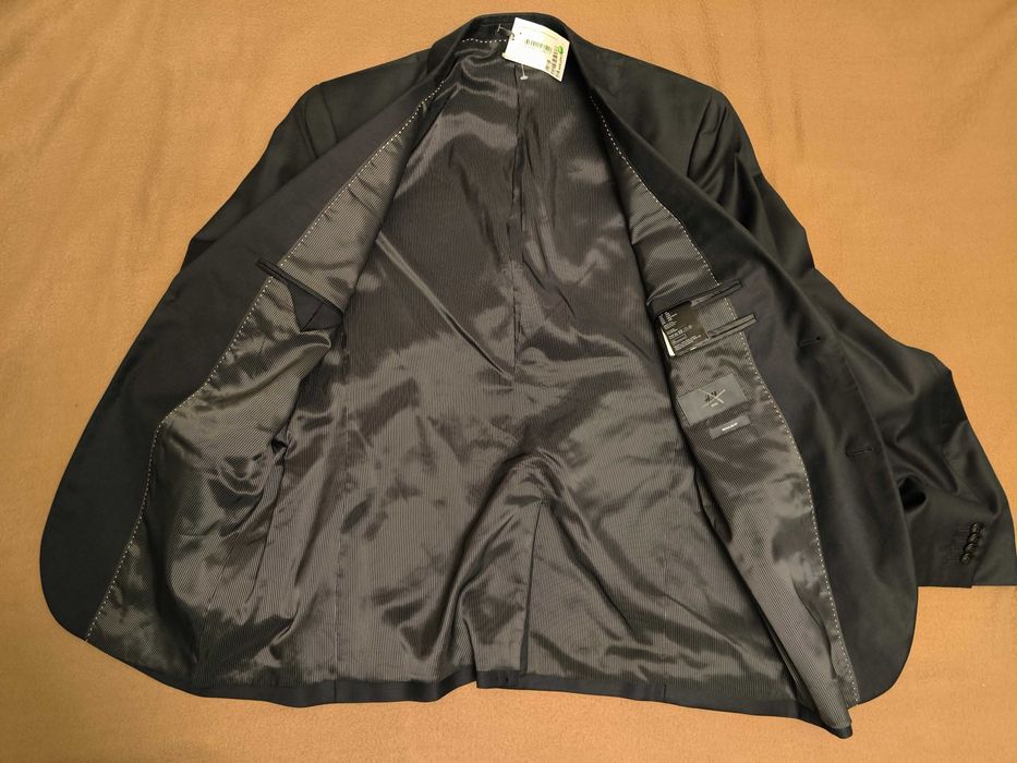 Піджак чоловічний H&M 52 M чорний 100% wool Regular fit