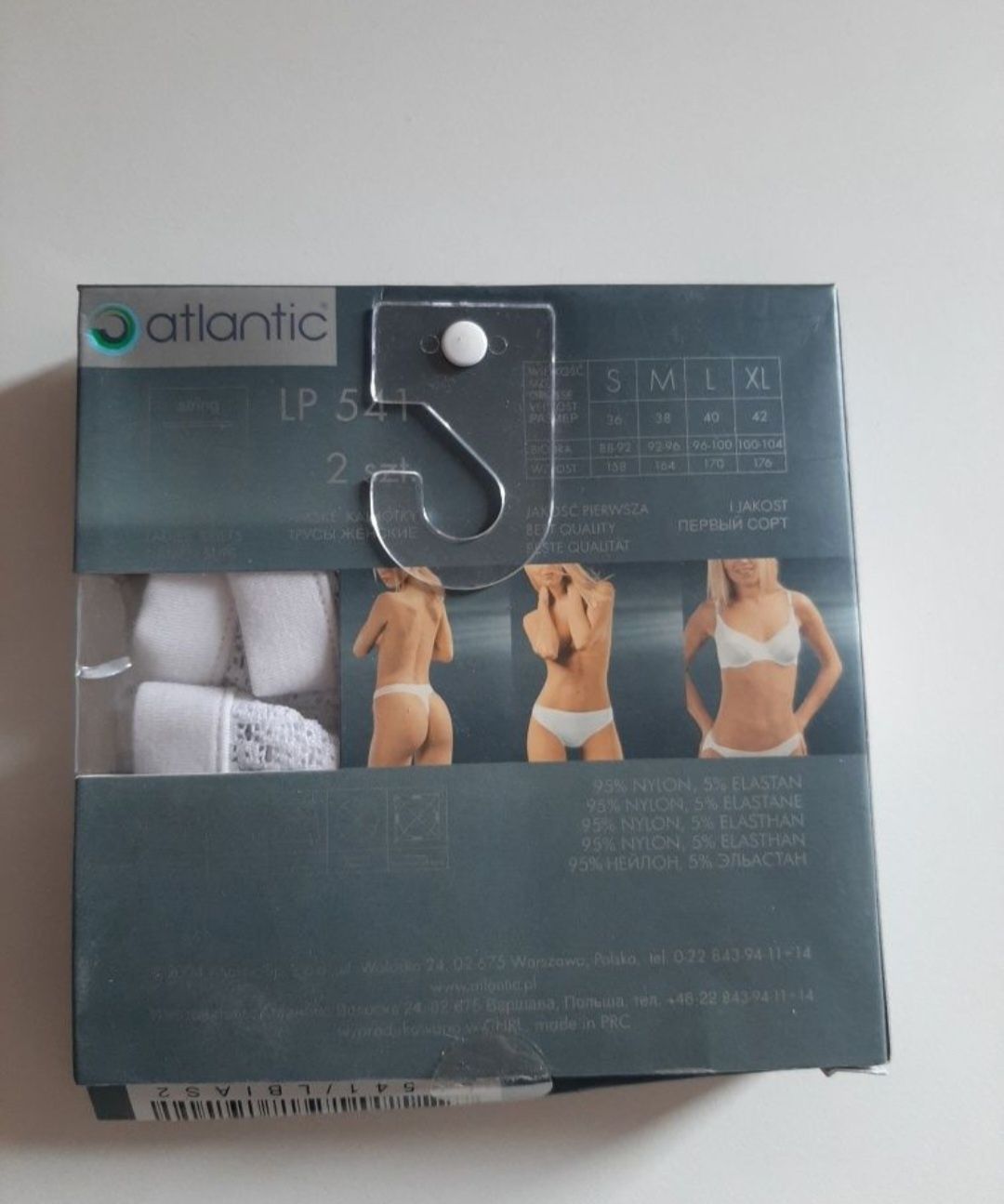 2+1 Stringi damskie Atlantic, rozmiar L, 2PACK