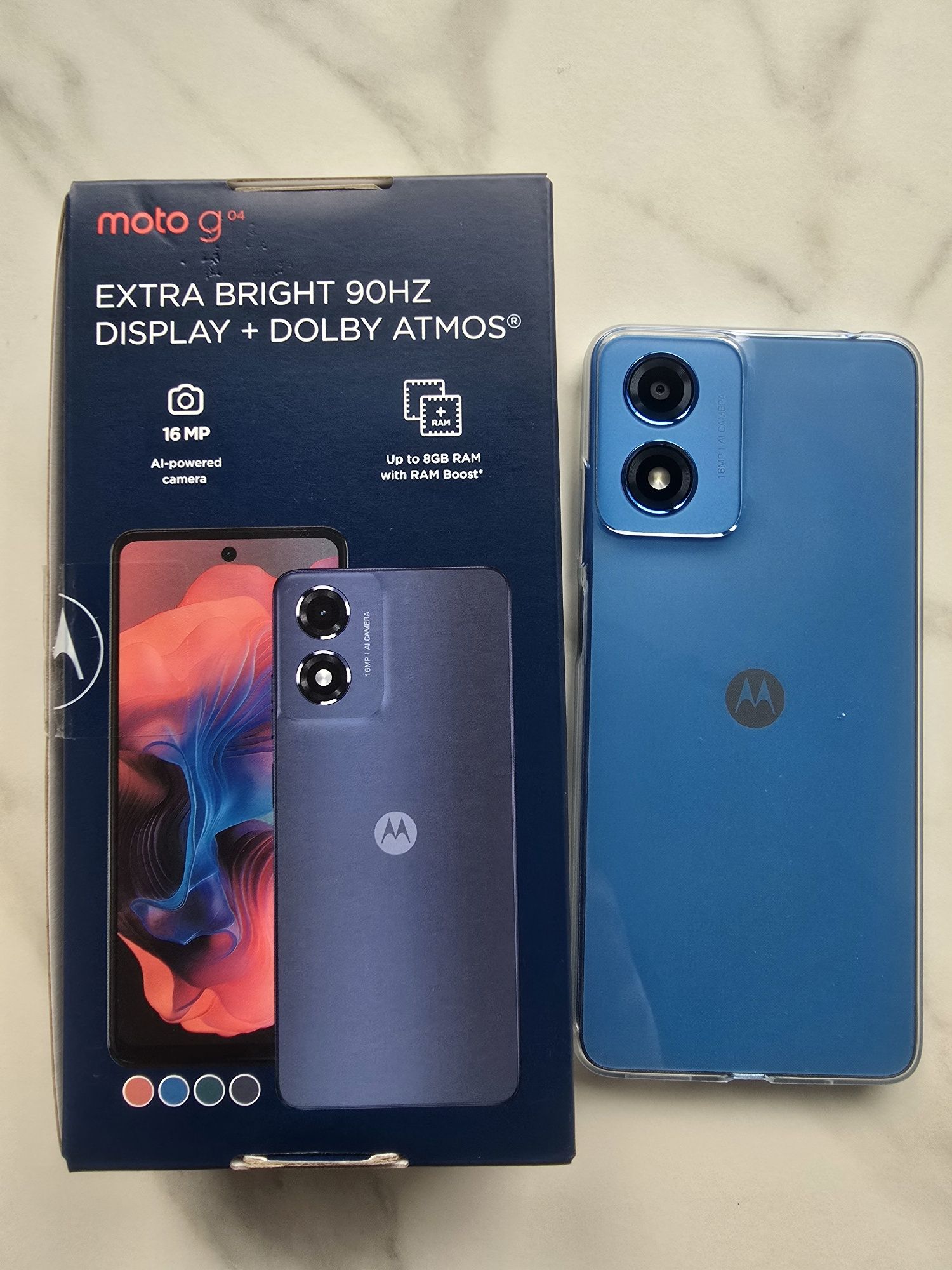 Smartfon Motorola moto g04 8/128GB 6,56" 90Hz 16Mpix Niebieski