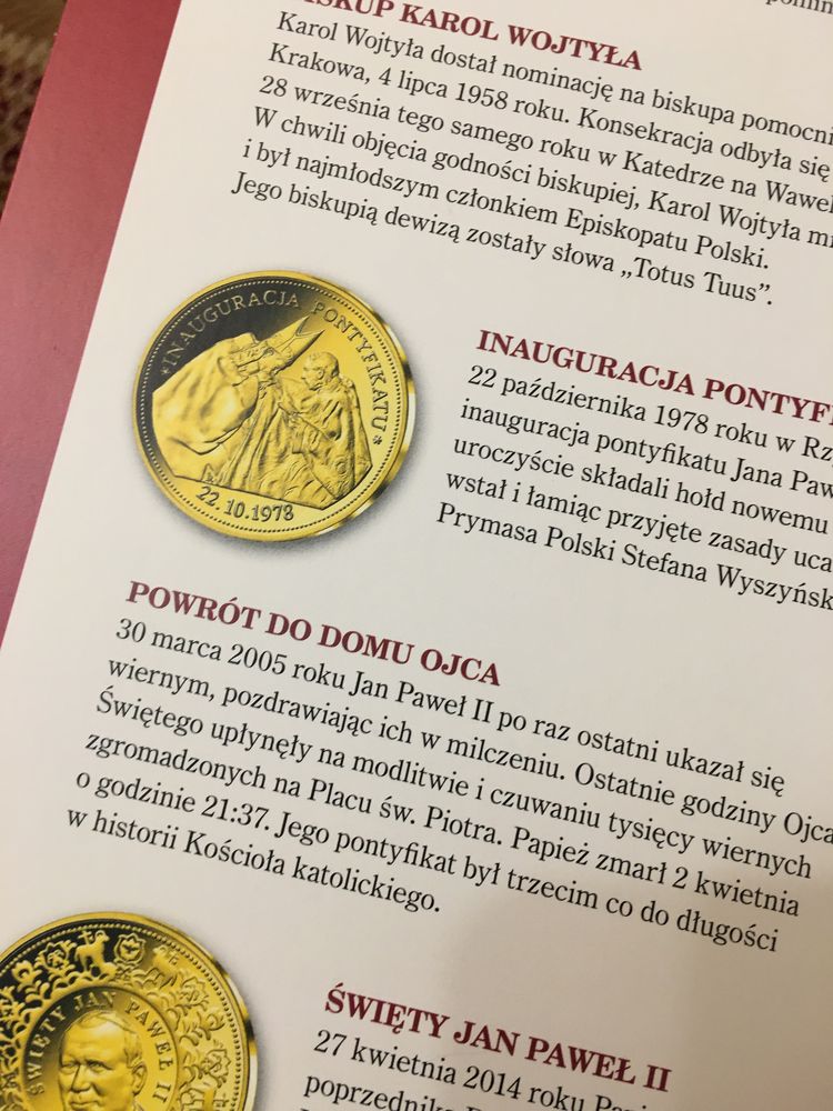 4 medale 100 lat Jana Pawła ll monety